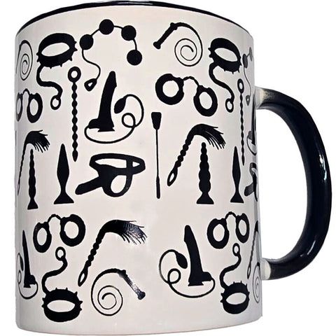 Taza Blanca Bondage & Asa Negra 370 Ml