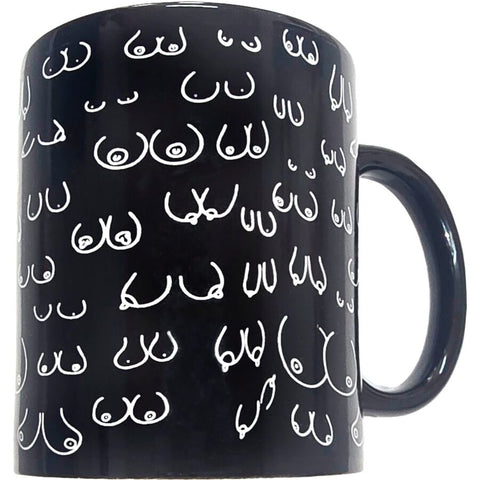 Taza Negra Tetas 370 Ml