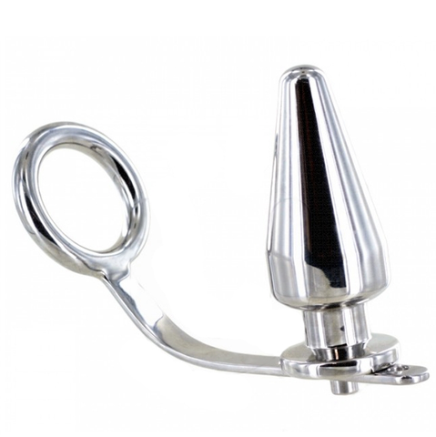 Anillo Acero Con Plug Anal 80 X 55 Mm