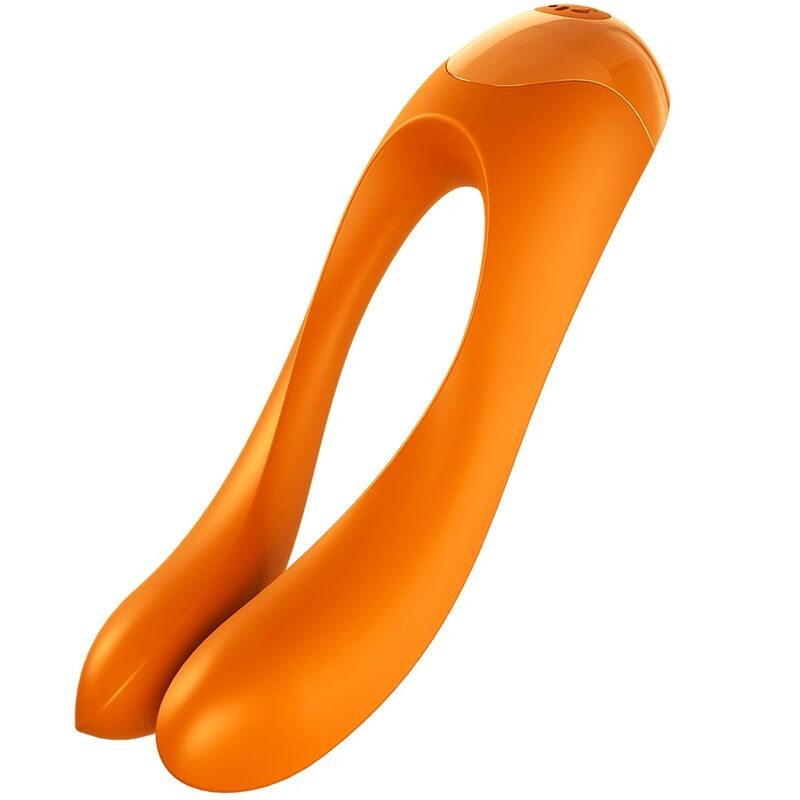 Candy Cane Vibrador Dedo Naranja
