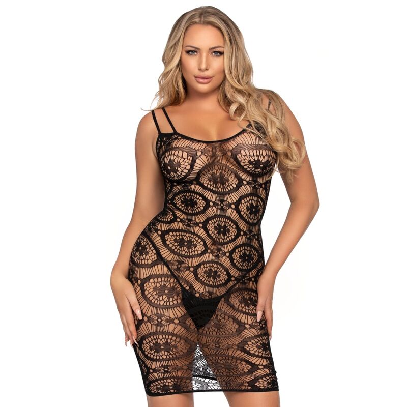 Mini Vestido De Ganchillo Negro