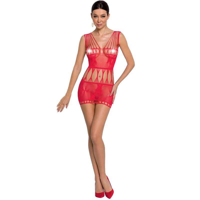 Woman Bs090 Bodystocking Rojo Talla Única