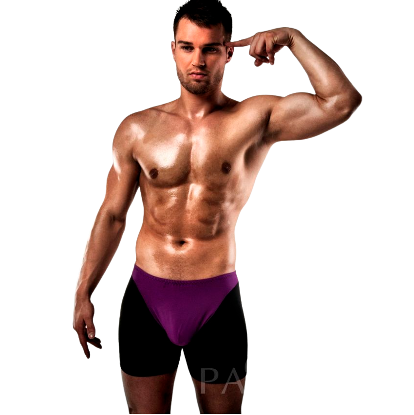 Boxer 009 Lila/ Negro Erotic Lingerie S/M