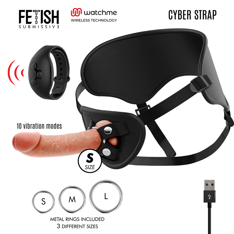 Arnés Con Dildo Control Remoto Tecnología Watchme S