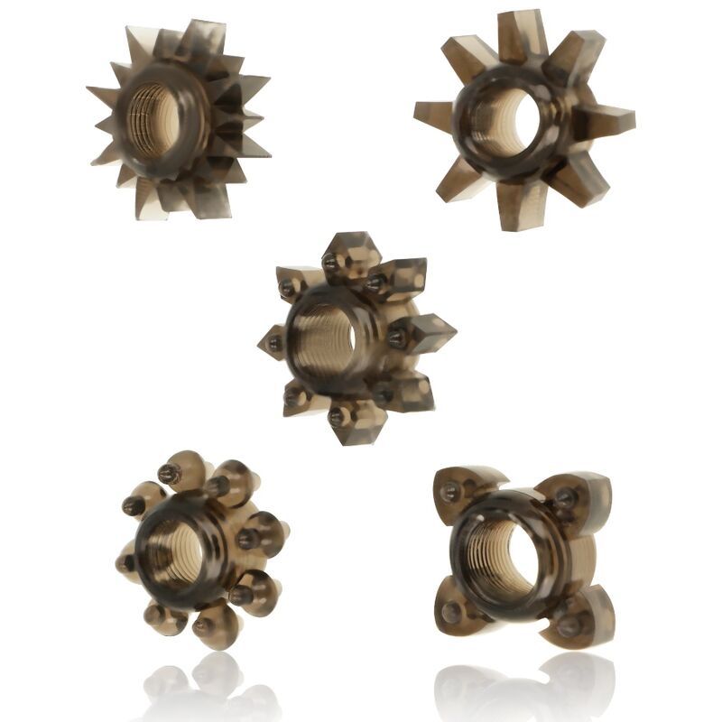 Set 5 Anillos Silicona Testículos Y Pene