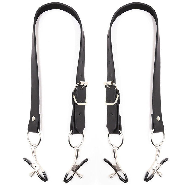 Pinzas Clitoris Con Correas Piernas