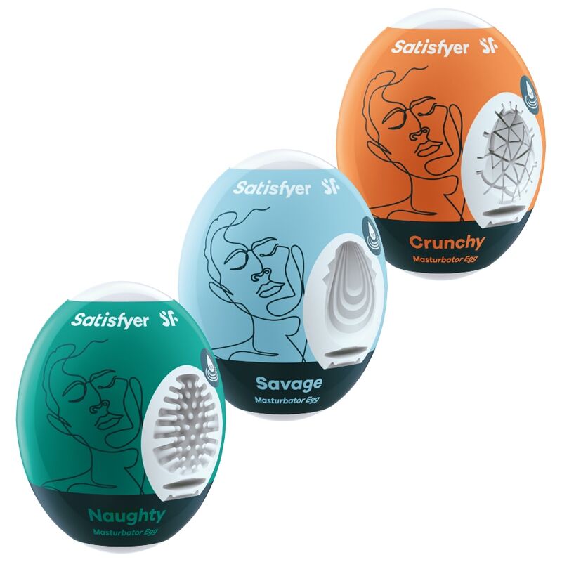 3 Huevos Masturbadores Naughty, Savage & Crunchy