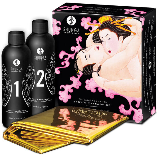 Gel De Masaje Erótico Cuerpo A Cuerpo Oriental Fresas Y Cava