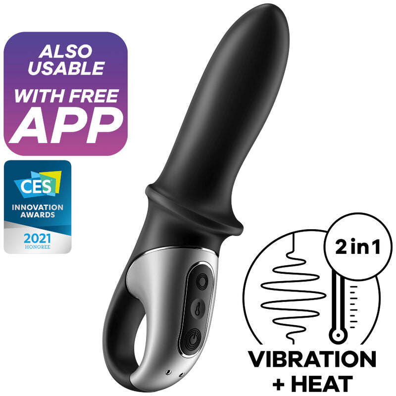Hot Passion Vibrador Anal App Negro