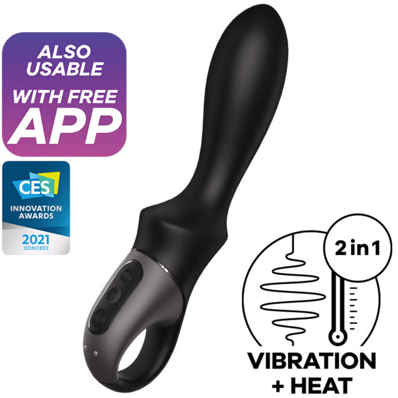Heat Climax Vibrador Anal App Negro
