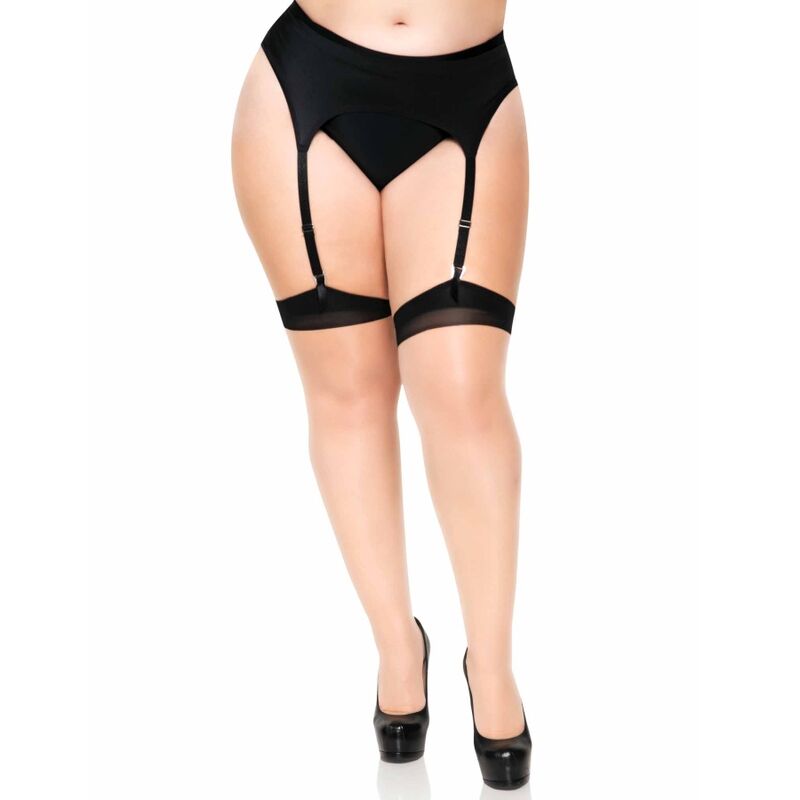 Medias Nude Con Tacon Cubano Y Costura Trasera Plus