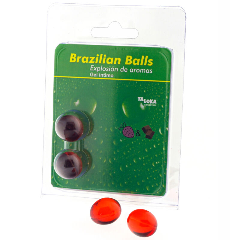 Brazilian Balls Gel Íntimo Fresa & Chocolate 2 Bolas