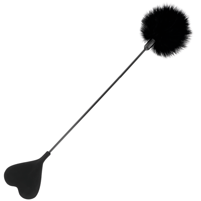 Fusta Con Pluma Love Negro 40 Cm