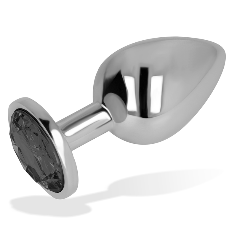 Plug Anal Con Cristal Negro 8 Cm