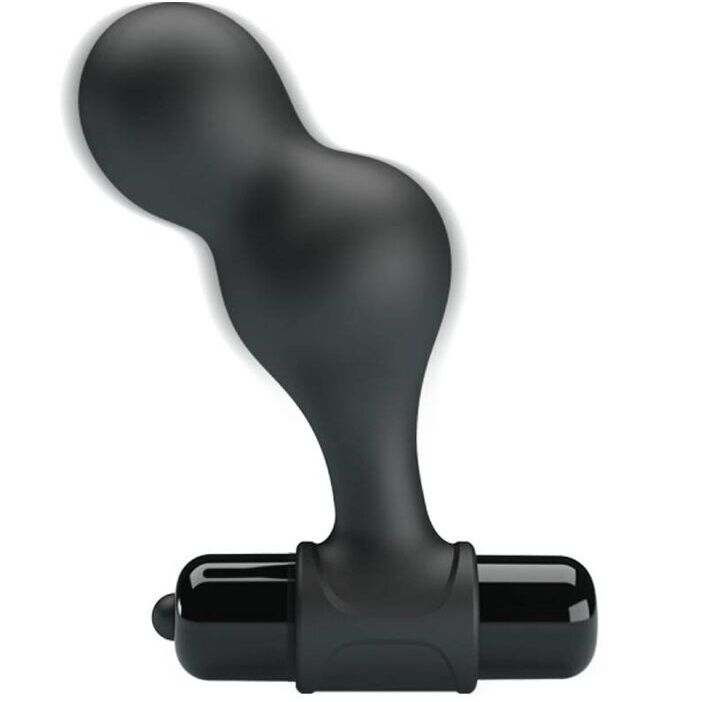 Plug Anal Vibrador De Silicona Negro