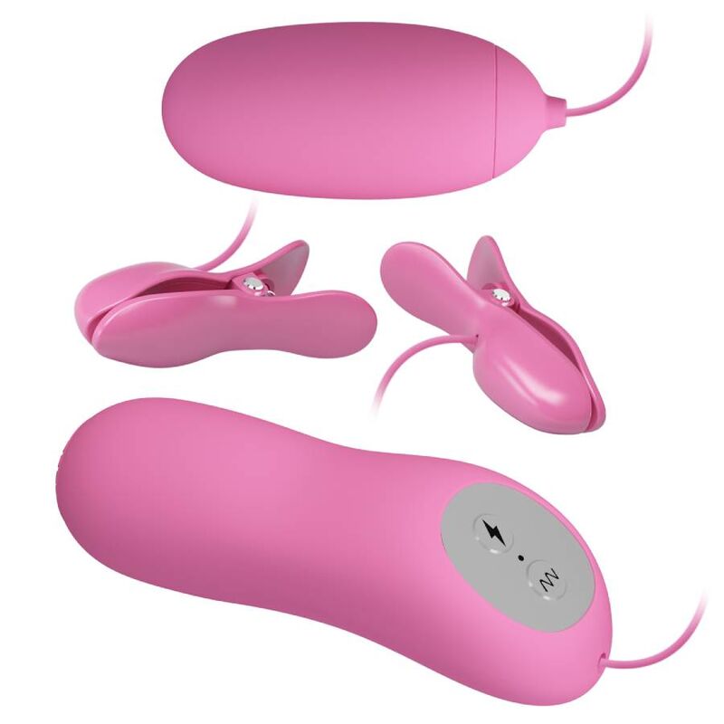 Pinzas Con Vibración Y Eletroshock Rosa