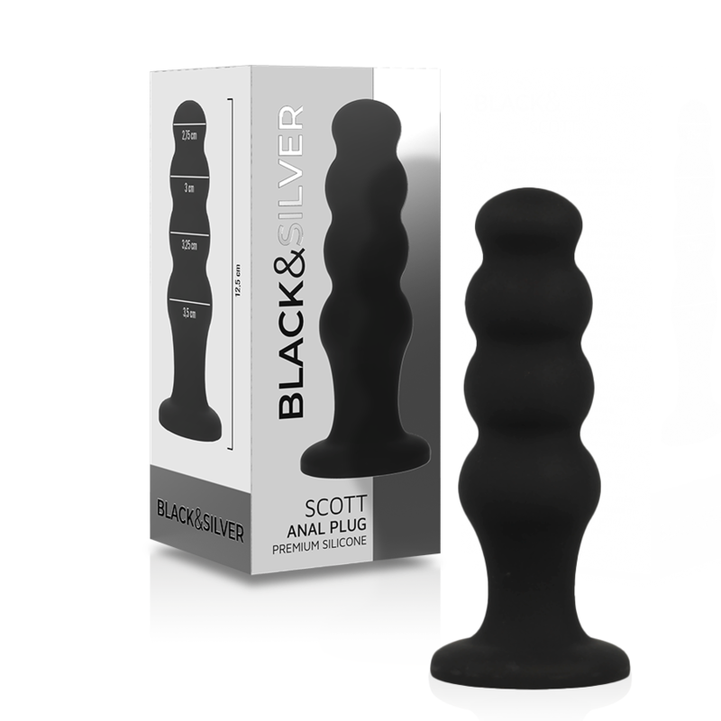 Scott Plug Anal Silicona Premium Negro