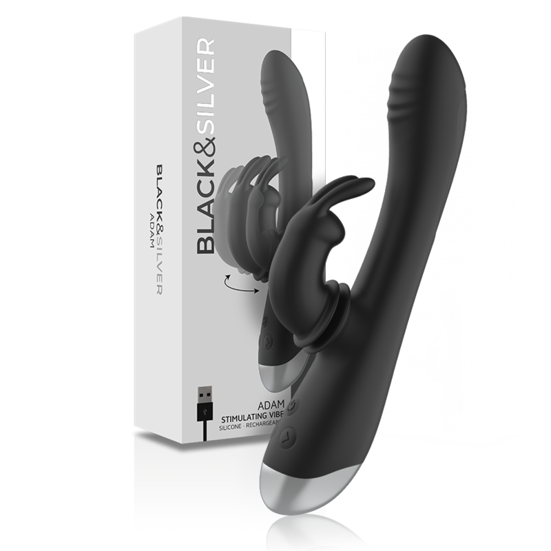 Dj. Adam Estimulador Rabbit Silicona Recargable Negro