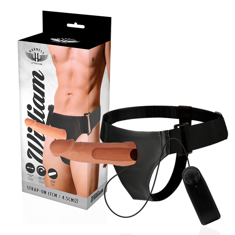 Arnés  Hueco Willian Con Vibrador 17 Cm -O- 4.5 Cm