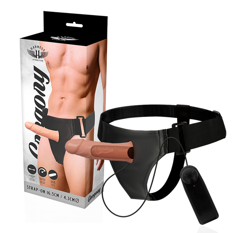Arnés  Hueco Gregory Con Vibrador 16.5 Cm -O- 4.3 Cm