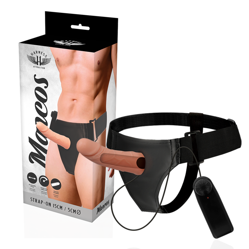 Arnés  Hueco Marcos Con Vibrador 15 Cm -O- 5 Cm