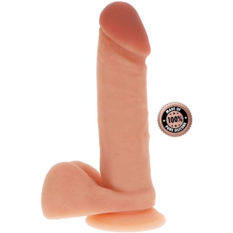 Dildo Silicona 20,5 Cm Con Testículos Natural