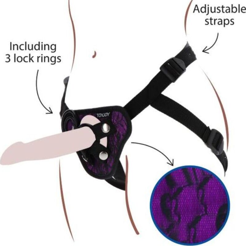 Strap-On Lace Harnés Morado