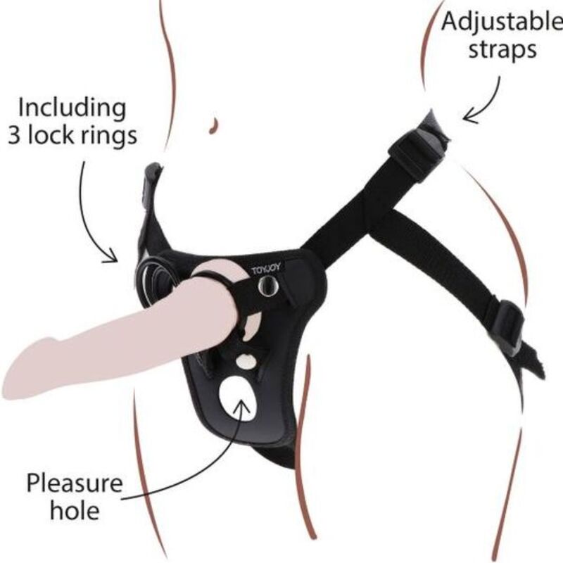Strap-On Pleasure Harnés Negro