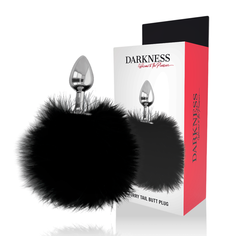 Extra Buttplug Anal Con Cola Negro 7 Cm