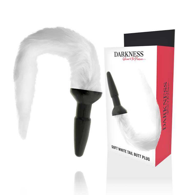 Plug Anal Silicona Con Cola Blanca