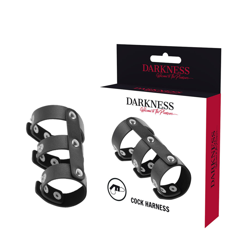 Anillo Doble Pene Y Testículos Ajustable Leather