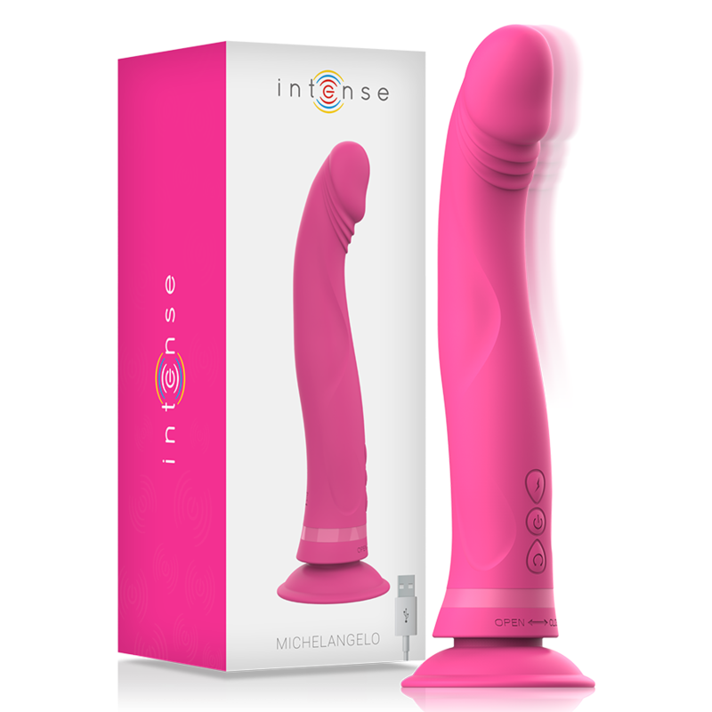 Michelangelo Dildo Vibrador Silicona Rosa