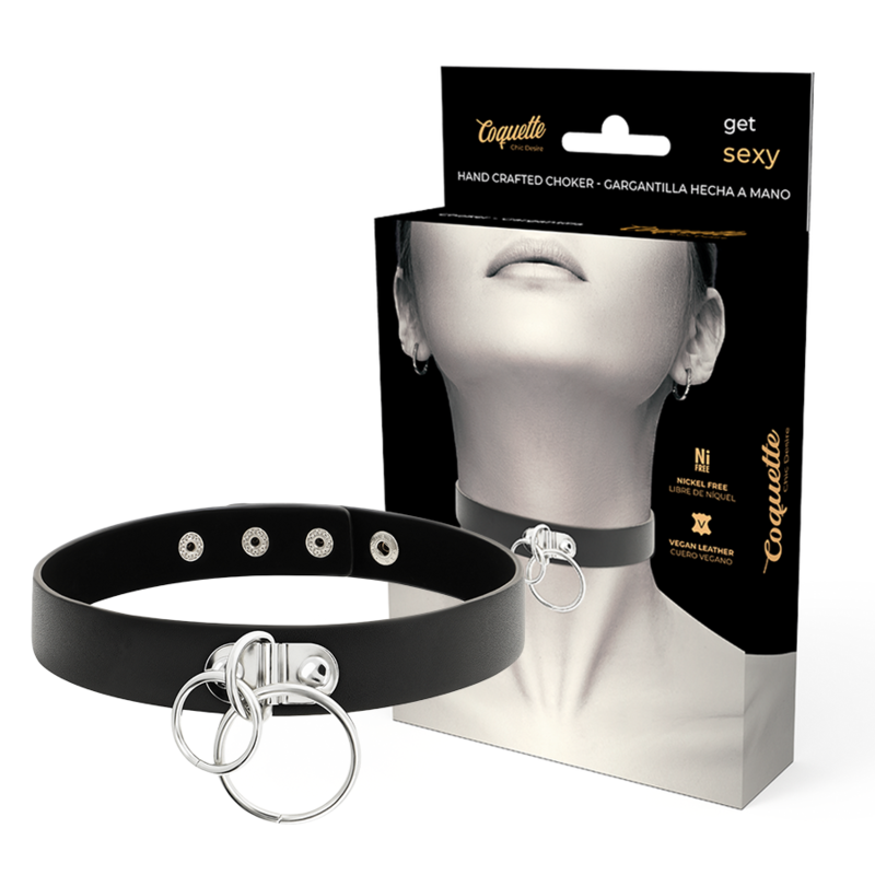 Choker Cuero Vegano Doble Anilla