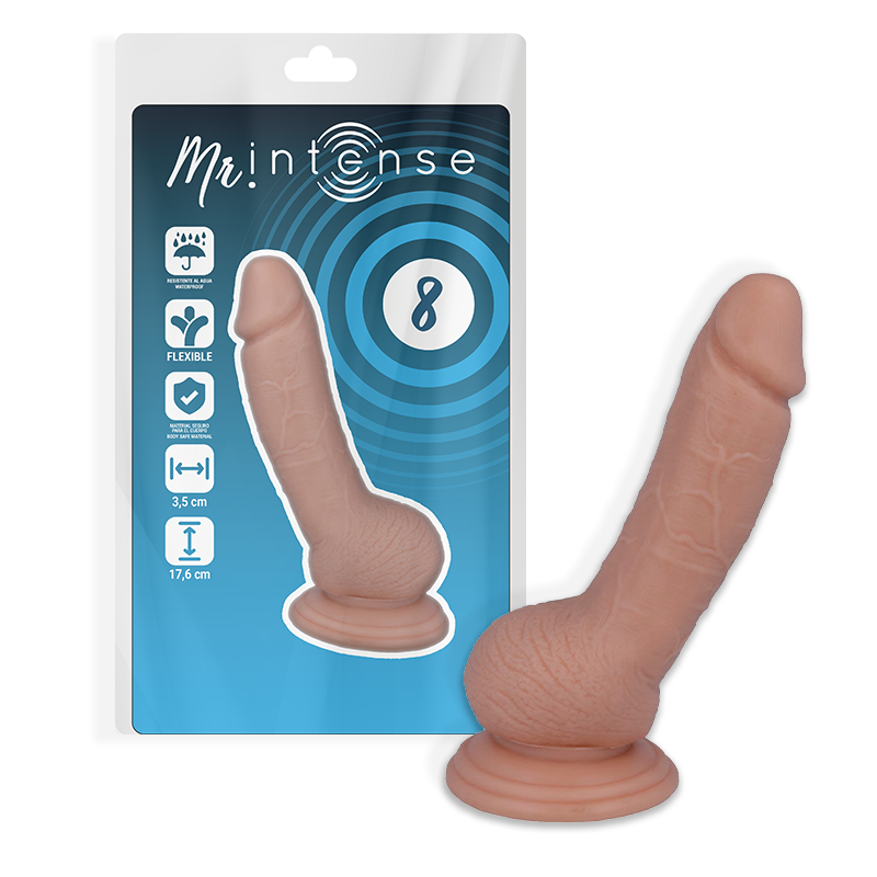 Mr Intense - 8 Pene Realístico 17.6 Cm -O- 3.5 Cm