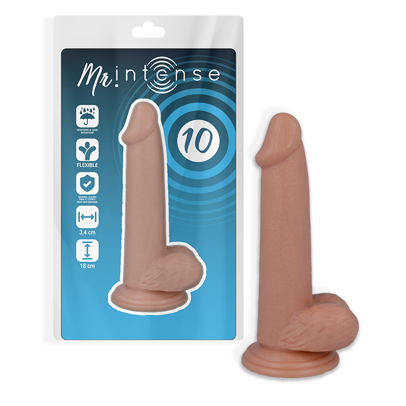 Mr Intense - 10 Pene Realístico 18 Cm -O- 3.4 Cm