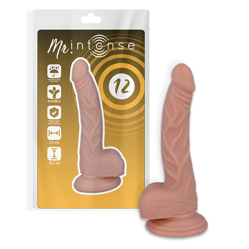 Mr Intense - 12 Pene Realístico 18.2 Cm -O- 2.5 Cm