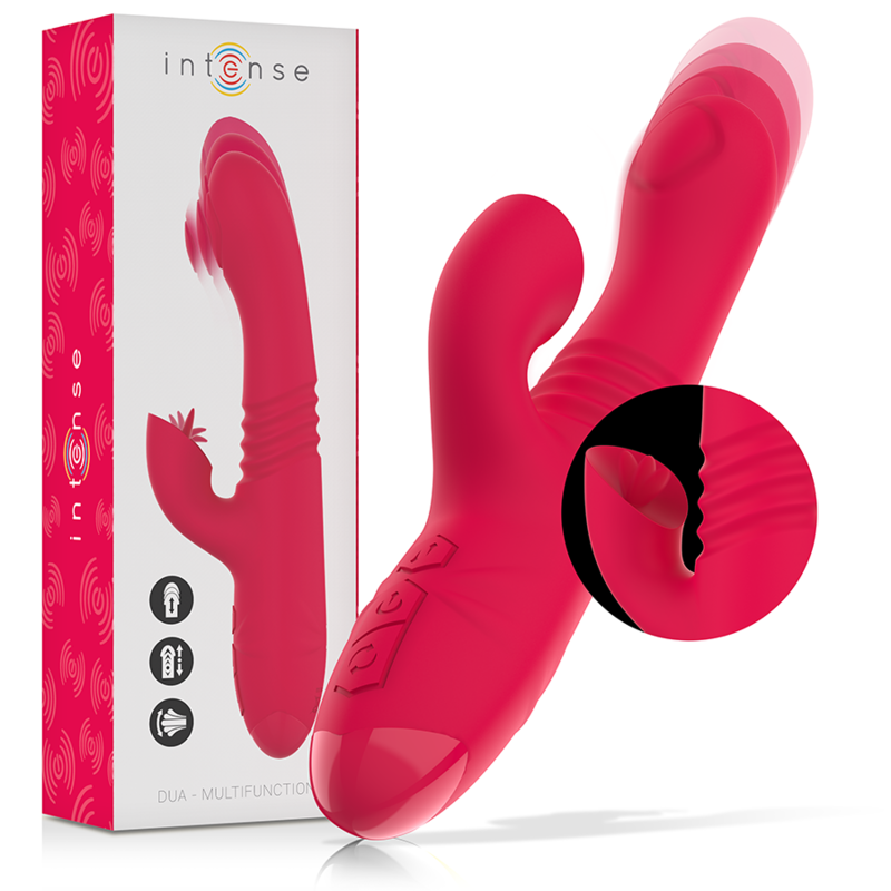 Dua Vibrador Multifunción Recargable Up & Down Con Lengua Rojo