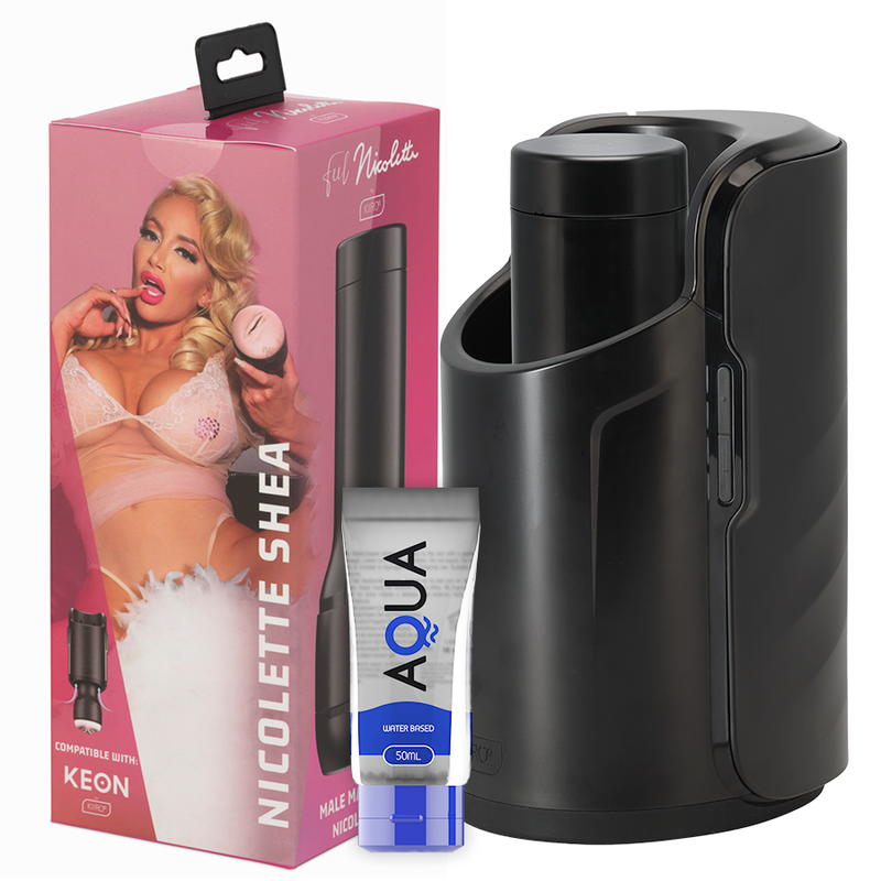 Keon + Feel Nicolette Shea Stroker + Lubricante Aqua Quality 50 Ml