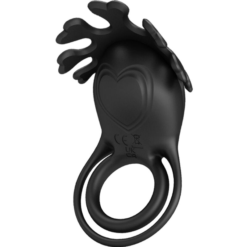 Ruben Anillo Vibrador 7 Vibraciones Silicona Negro