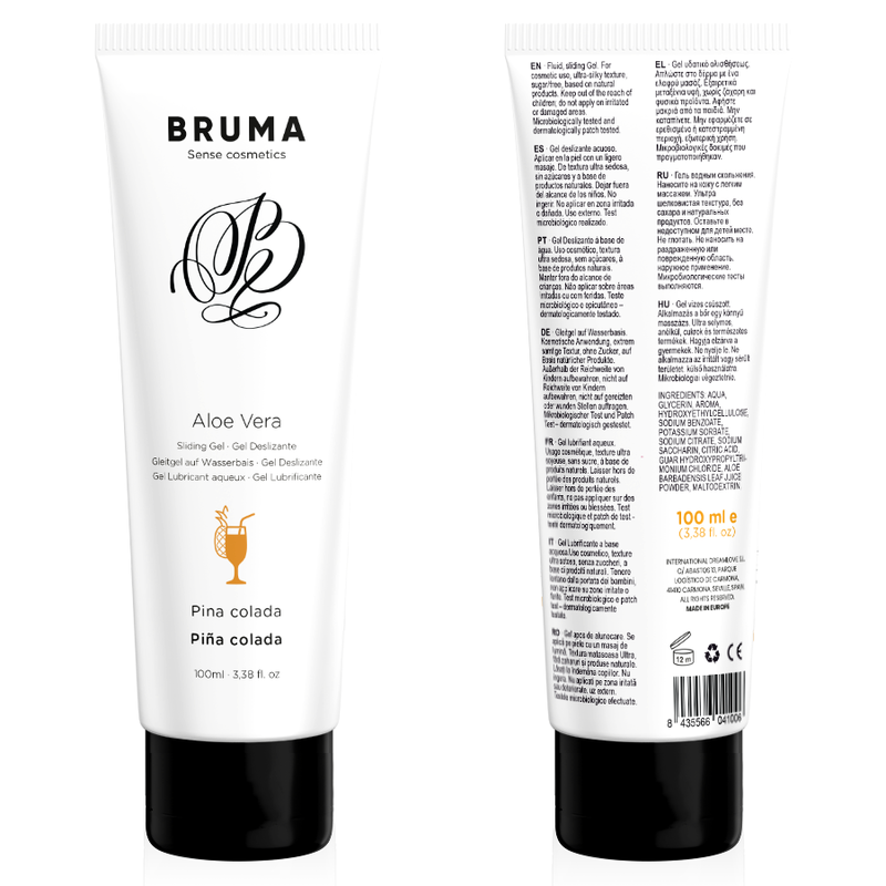 Gel Deslizante Con Aloe Vera Sabor A Piña Colada 100 Ml