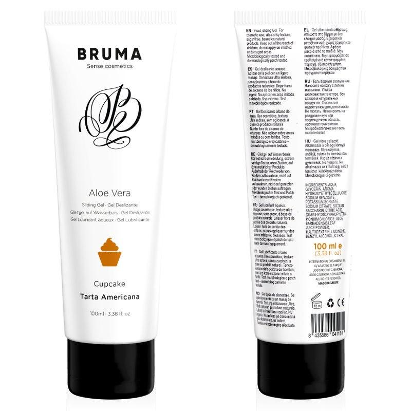 Gel Deslizante Con Aloe Vera Sabor A Tarta Americana 100 Ml