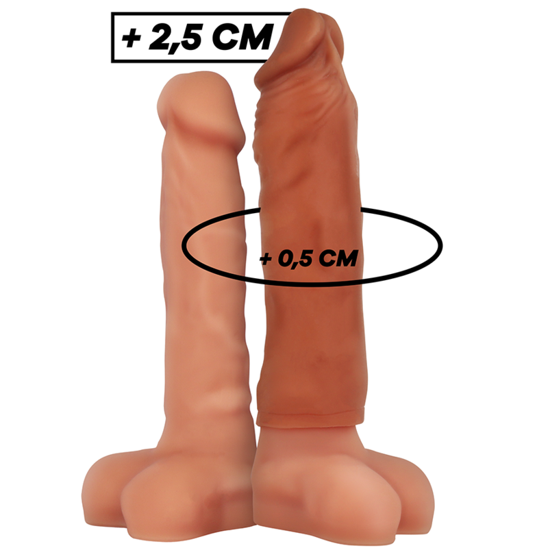 Extensión De Pene Liquid Silicone V5 Marrón