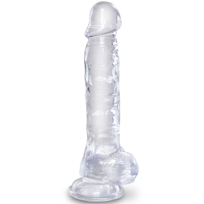 Clear Pene Realístico Con Testículos 16.5 Cm Transparente