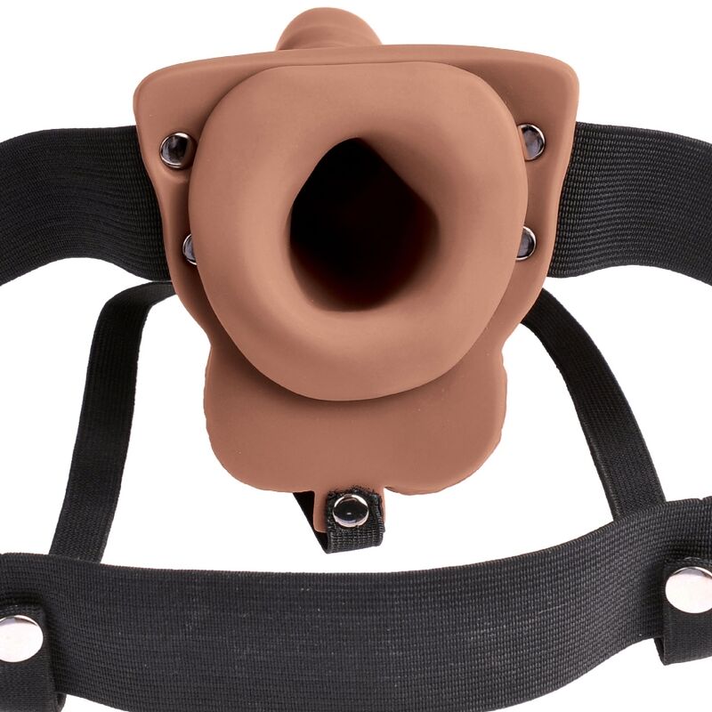Arnés Ajustable Pene Realístico Con Testículos Recargable Y Vibrador 15 Cm