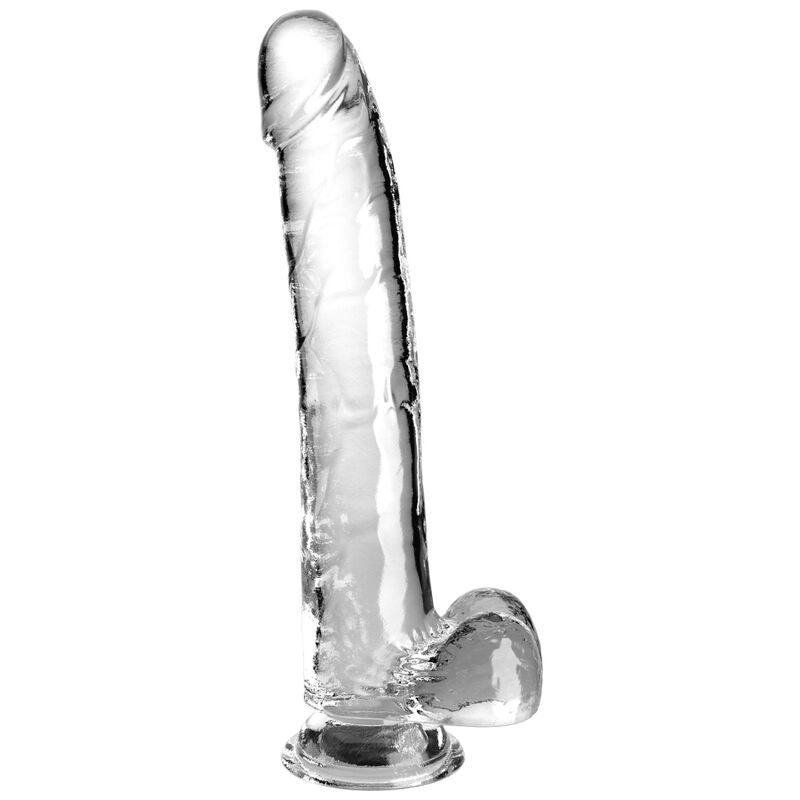 Clear Dildo Con Testículos 24.8 Cm Transparente