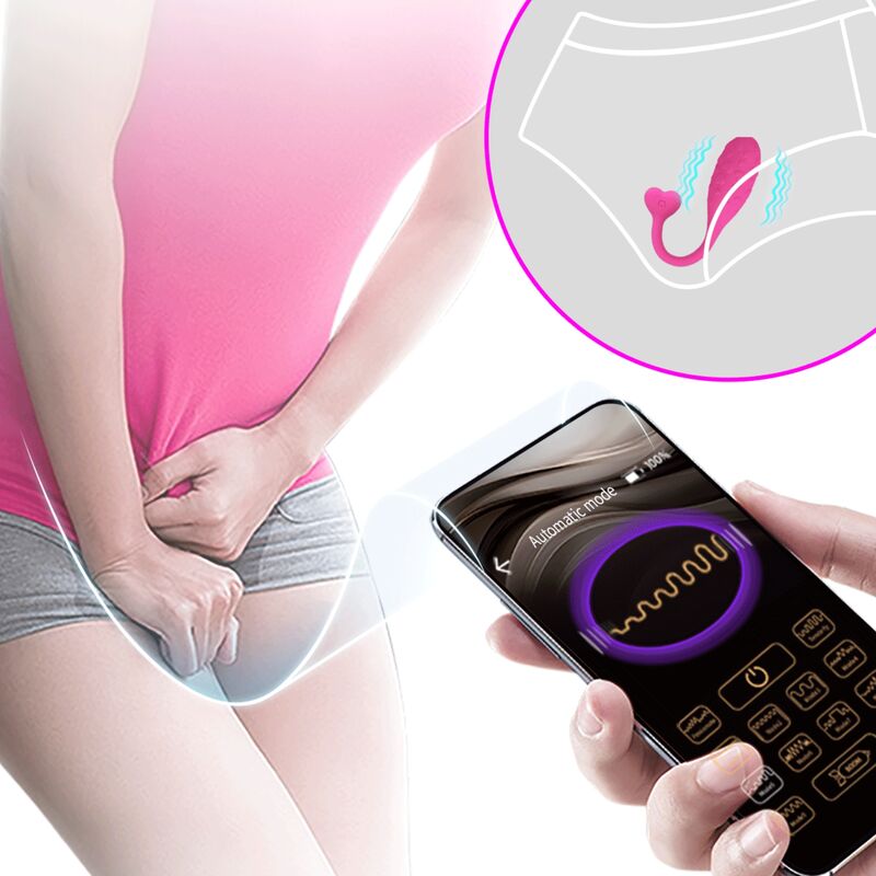 Huevo Vibrador Pescador Rosa Controlado Por App