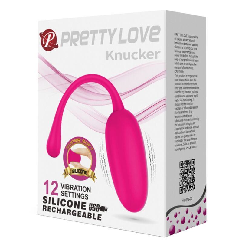 Knucker Huevo Vibrador Recargable Rosa