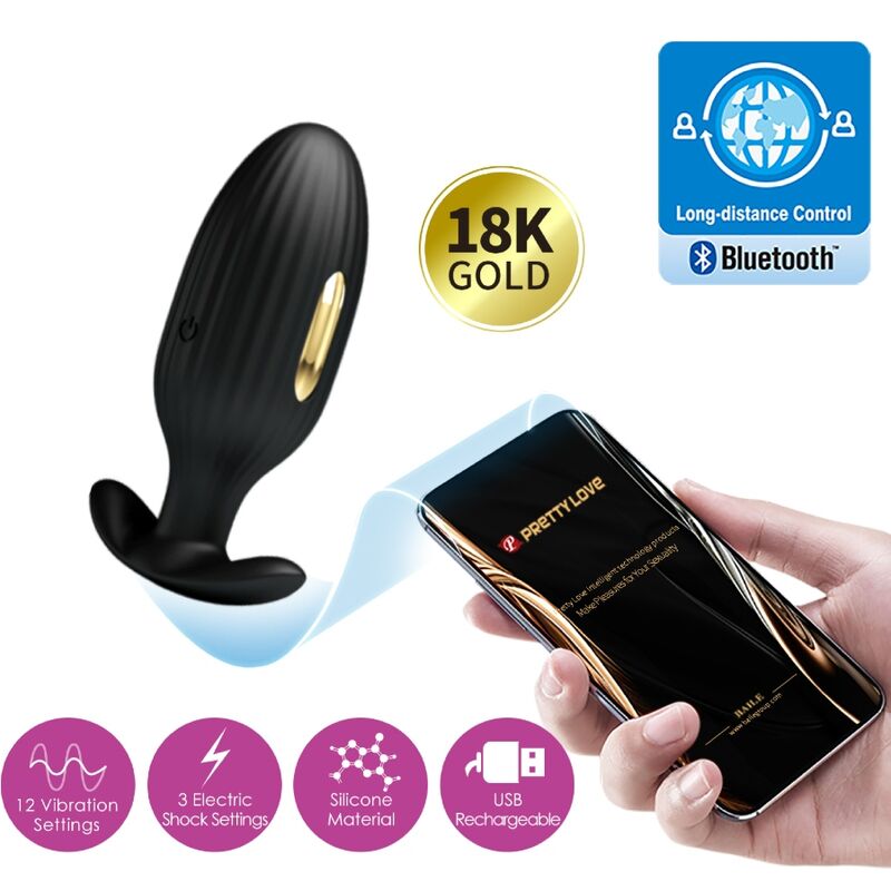 Jefferson Plug Anal Controlado Por App Negro