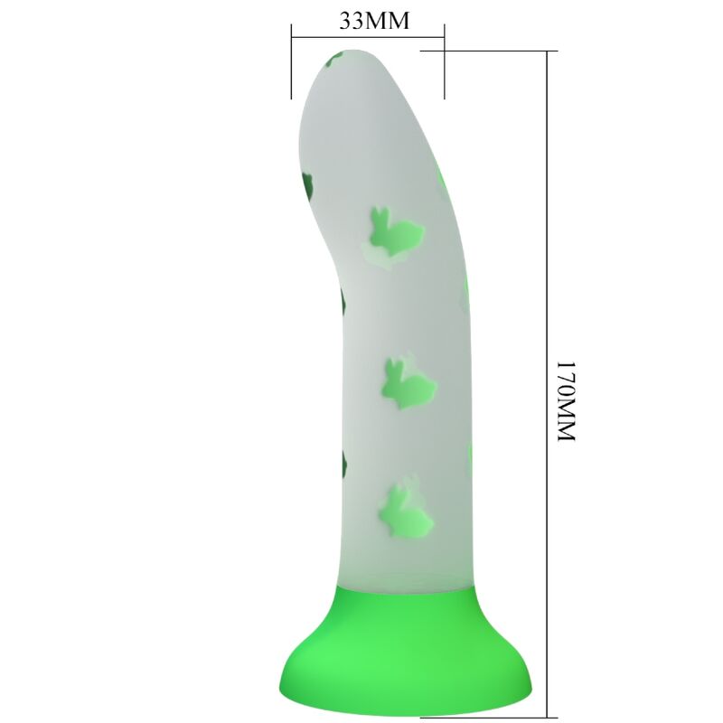 Magical Nightfall Dildo Sin Vibración Luminoso Verde