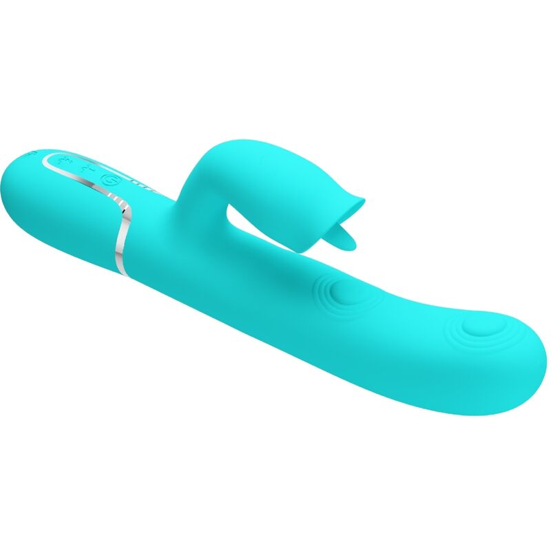 Vibrador Rabbit Con Licking Verde Agua